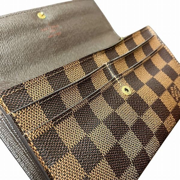Louis Vuitton Damier Portefeuille Sarah N61734 Long Wallet Unisex