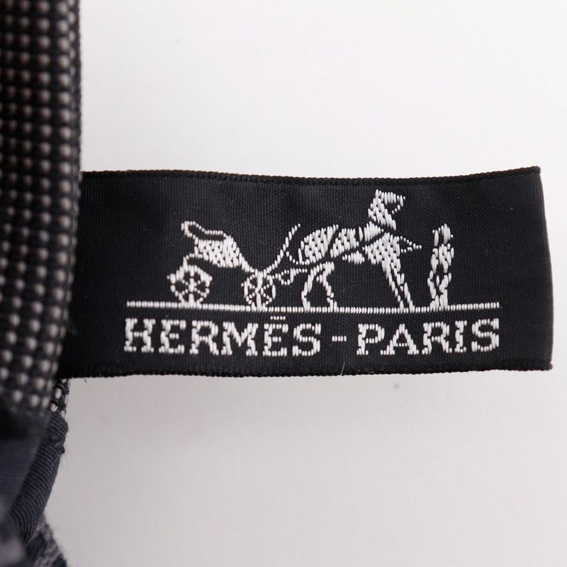 Hermes Mini Pochette Airline Nylon Canvas Gray Unisex Shoulder Bag