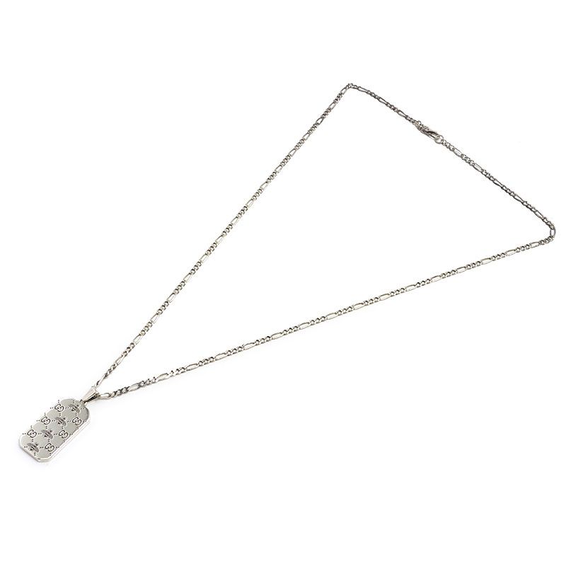 Gucci GG & Bee Engraved Necklace Sv925 Silver Accessories