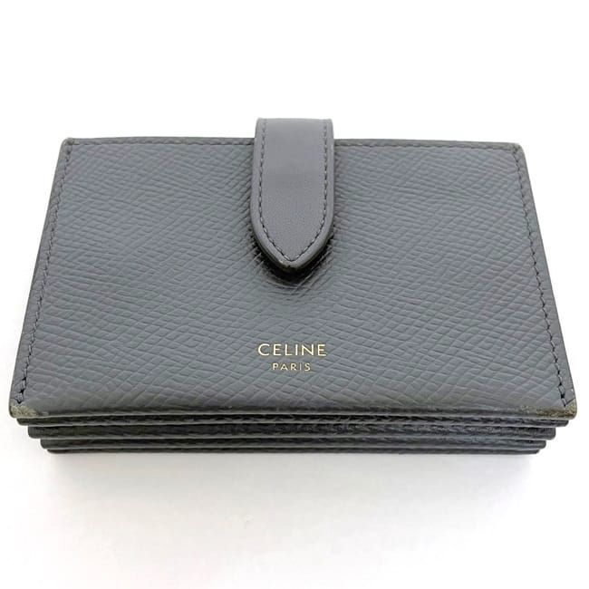 Celine Card Case Accordion Card F21339 Gray Excellent Condition