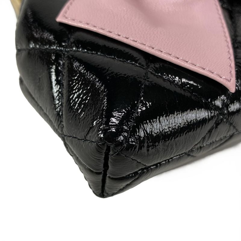 Chanel Shoulder Bag Matelasse Ap4028 Black And Pink Chain Shoulder / Vintage