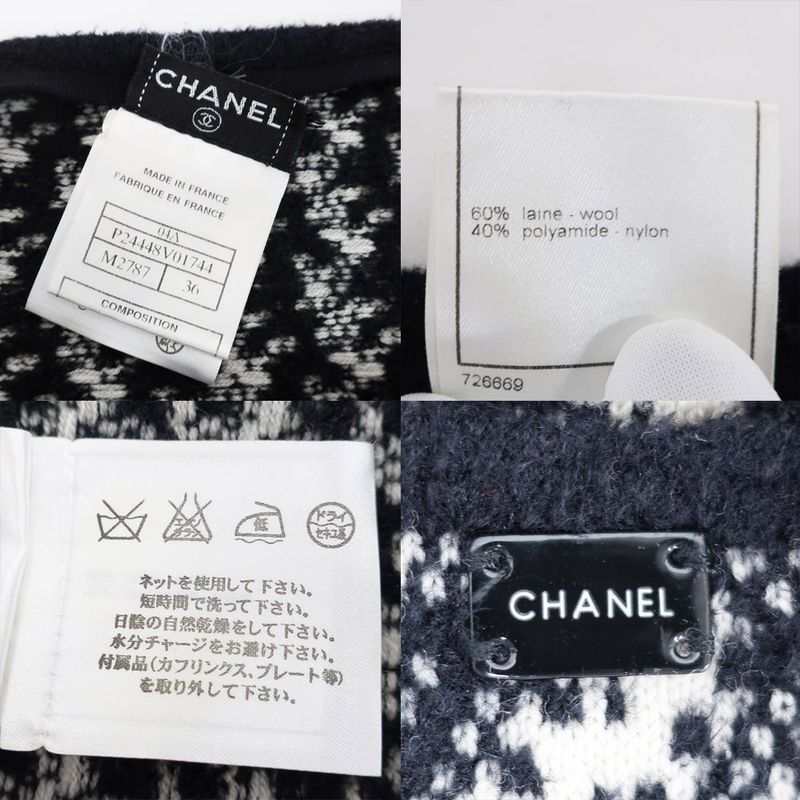 Chanel Skirt Black White Black White P24448v01744 Notation Size 04A
