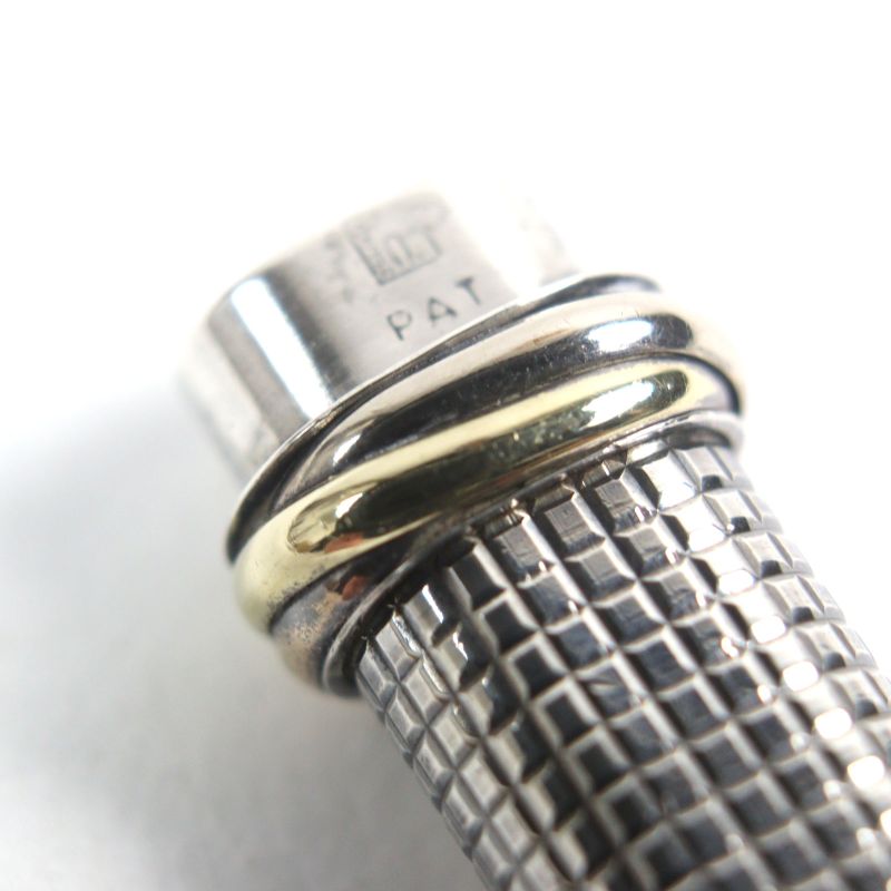 Cartier Trinity Ballpoint Pen With Logo Engraved On The Cap Silver Lattice