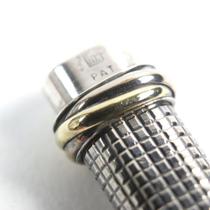 Cartier Trinity Ballpoint Pen With Logo Engraved On The Cap Silver Lattice