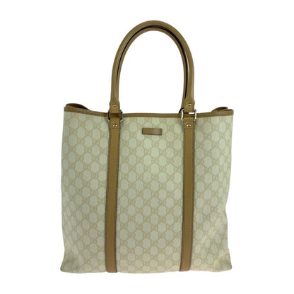 Gucci Beige Brown Gold Hardware GG Supreme Canvas 223668 Business Bag Tote