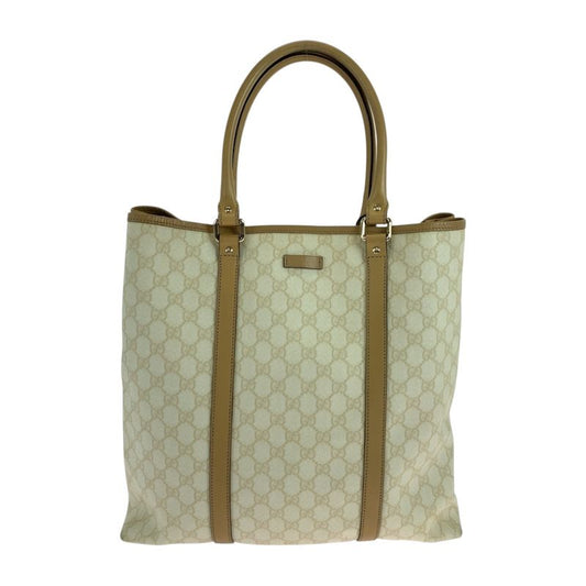 Gucci Beige Brown Gold Hardware GG Supreme Canvas 223668 Business Bag Tote