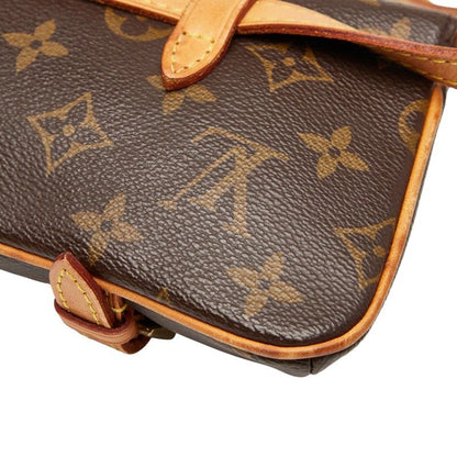 Louis Vuitton Monogram Pochette Marelle M51159 Brown PVC Leather Women Louis