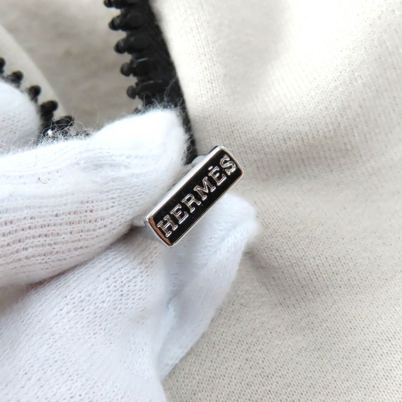 Hermes FIT 100% Cotton Serie Button Logo Half Zip Hoodie Pullover Hoodie Light