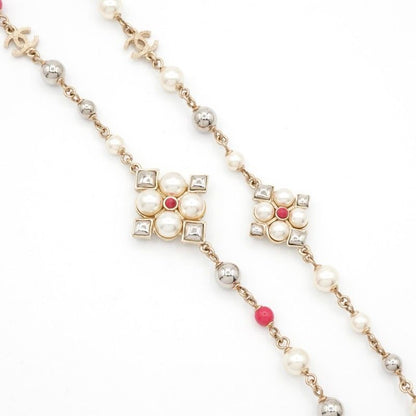 Chanel Necklace Pendant Choker Gold Silver Pink Coco Mark Long Necklace