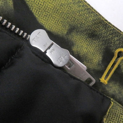 Prada 2022 Sgc091 Re-nylon Triangle Logo Cotton Graphic Padded Coat Yellow XS