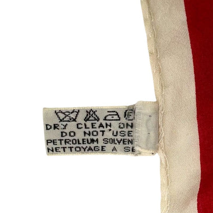 Christian Dior Old Square Line Trotter Silk Scarf Red and White