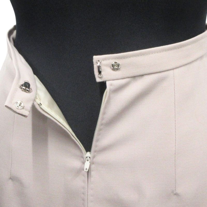 Christian DIOR Flared Center Pleated Skirt Bottoms Vintage M Pink Women's Used