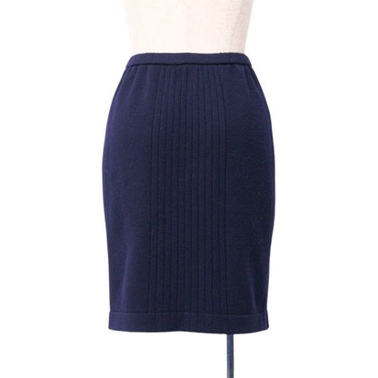 Chanel Vintage Skirt Setup Size 38 Knit Cardigan Knit Tight Skirt COCO Chanel