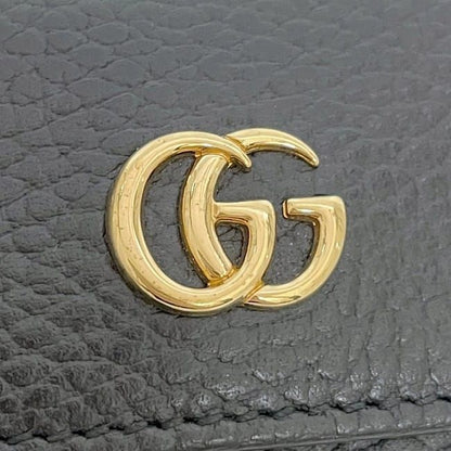 Gucci 6ring Key Case Black Marmont 456118 Excellent Condition Leather