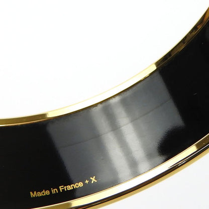 Hermes Bangle Emile GM Metal Cloisonne Light Blue Gold Hardware Logo Accessories
