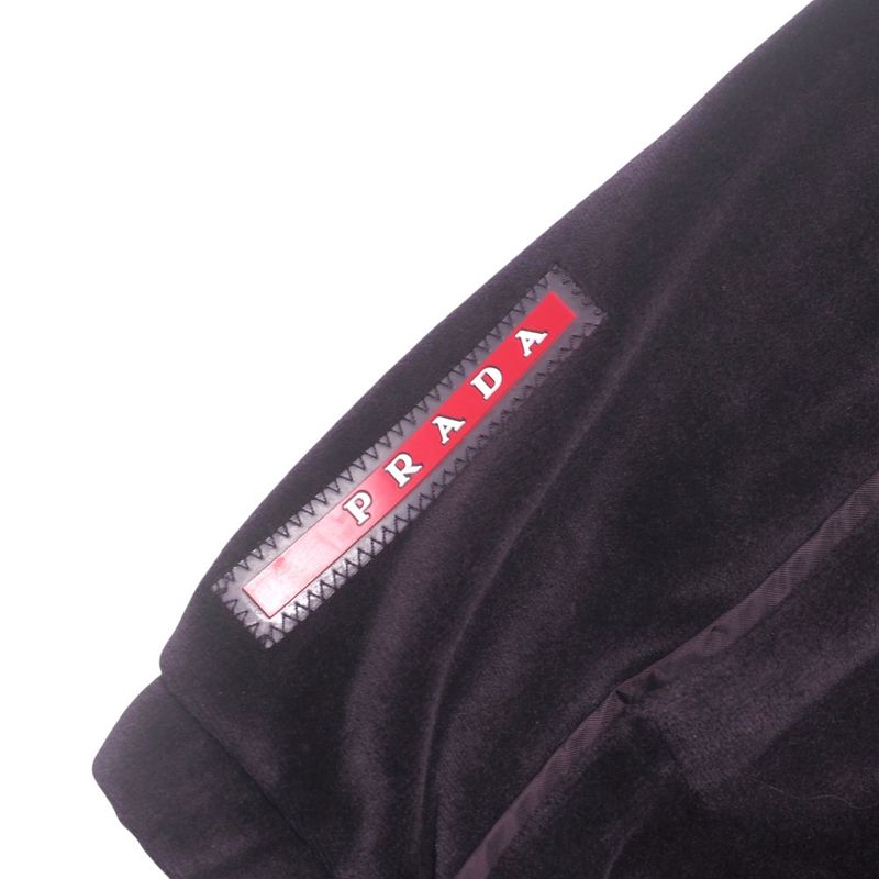 Prada Sports Prada Sports Hoodie Size S Zip Up Velour Logo Plate Made In