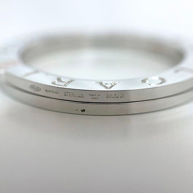 Bulgari Key Ring Silver Logomania Polished Ag 925