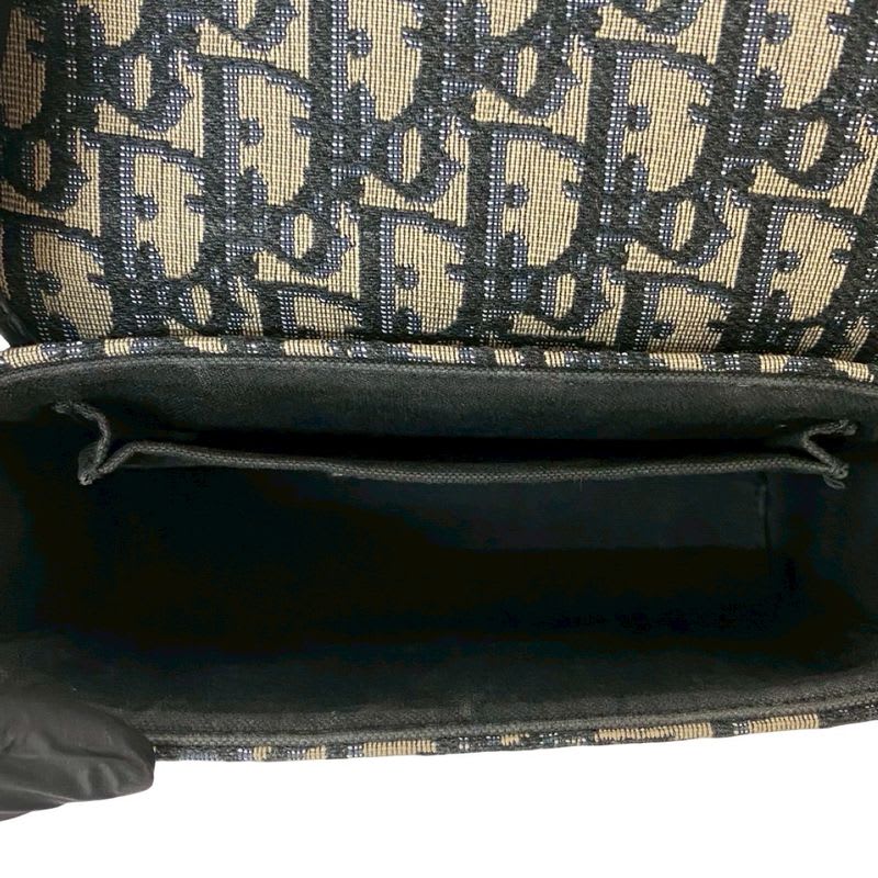 Christian Dior Trotter 30 Montaigne Oblique Leather Canvas Mini Shoulder Bag