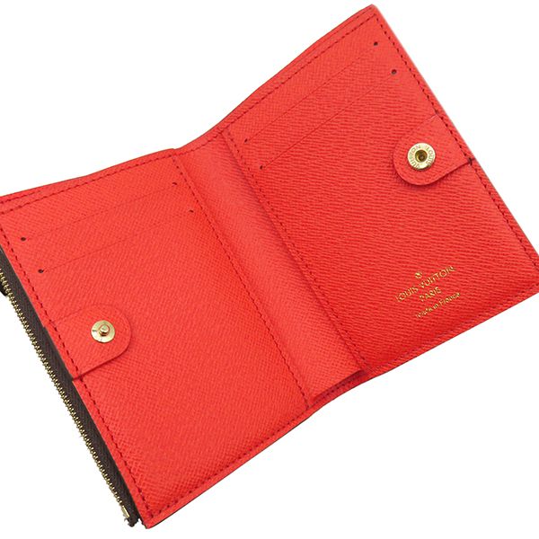 Louis Vuitton Bifold Wallet Portefeuille Lisa Monogram Canvas Tonic Orange Gold