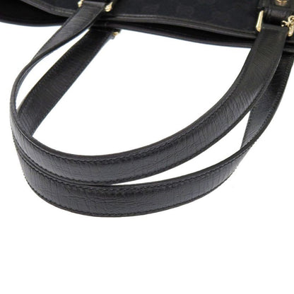 Gucci 137396 Sherry Line GG Canvas Black Tote Bag Black Green 0090 Gucci