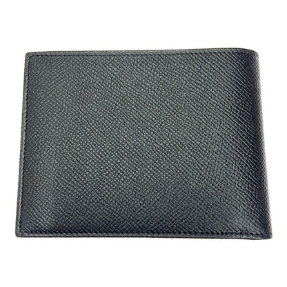 Bvlgari Leather Bifold Wallet Men's Black 366021 Bifold Wallet