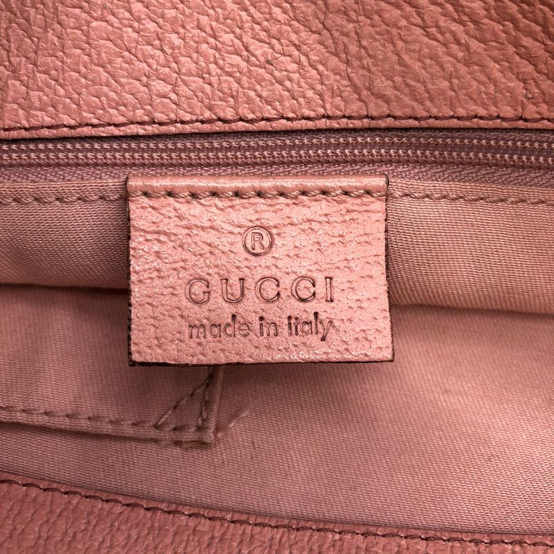 Gucci 120840 Tote Bag Beige/pink GG Canvas/leather Women's Fashion