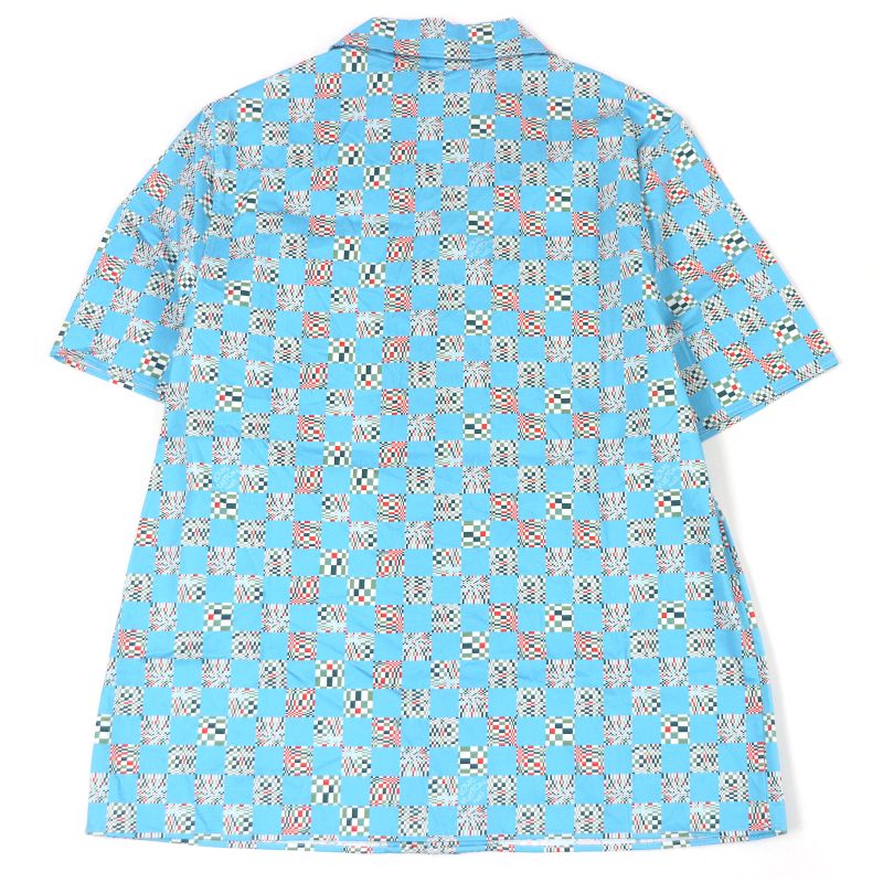 Louis Vuitton 21SS Distorted Damier 100% Cotton Total Pattern Open Collar