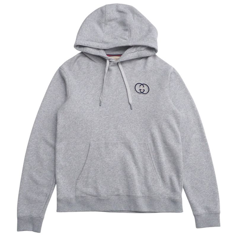 2024ssGucci Hoodie Size L Cotton Jersey Hooded Sweatshirt Interlocking G Made