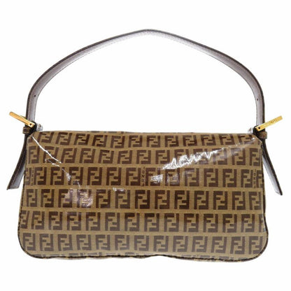 Fendi Zucchino Mamma Bucket Coated Canvas Brown Handbag 0894 Fendi