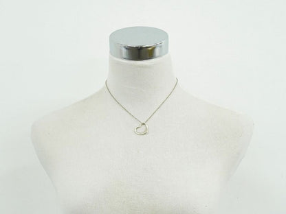Authentic Tiffany & Co Tiffany & Co Open Heart 925 Necklace Pendant Silver Open