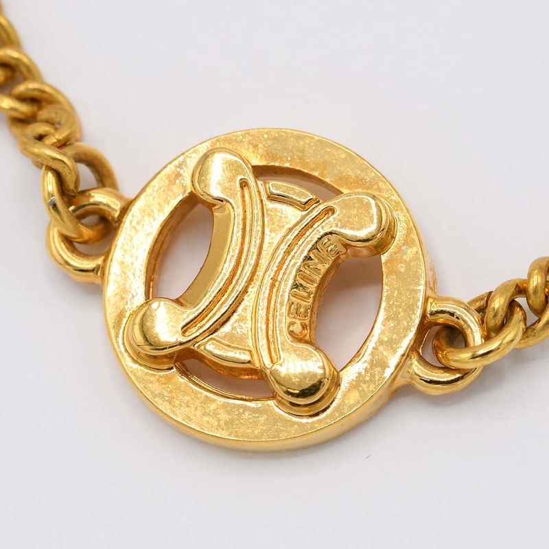 Celine Triomphe Bracelet Gold Color Macadam Accessories Women M2365