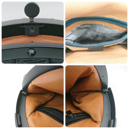 Gucci Bamboo Clasp Handbag Black Leather