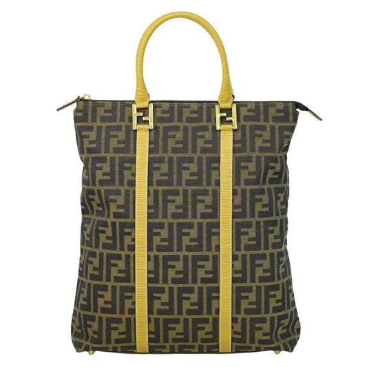 Authentic Fendi Zucca Tote Handbag Canvas Brown Zucca Bag Pre-owned [follow-up