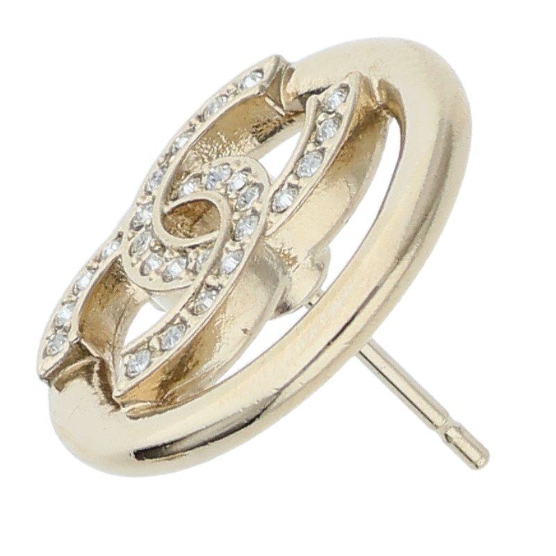 Chanel A22C Coco Mark Circle Earrings Women