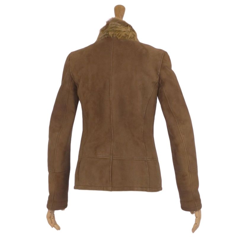 Loewe Jacket Leather Jacket Mouton Fur Outerwear