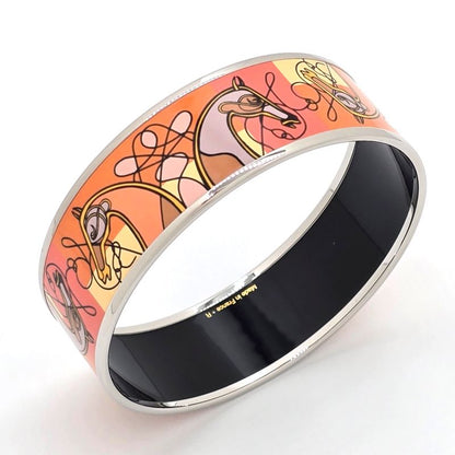 Hermes Emailles GM Bangle 195cm (768in) (approx) Around The Wrist Horse Motif