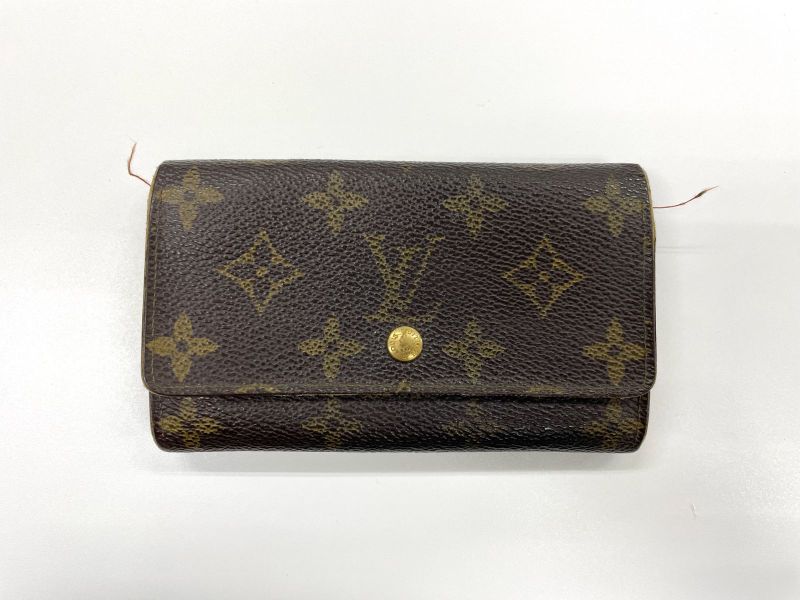 Louis Vuitton Monogram Porte Monet Zip Fold Wallet M61735 Brown Made In France