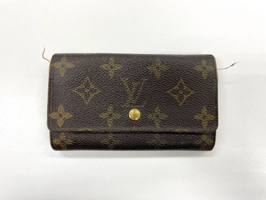 Louis Vuitton Monogram Porte Monet Zip Fold Wallet M61735 Brown Made In France