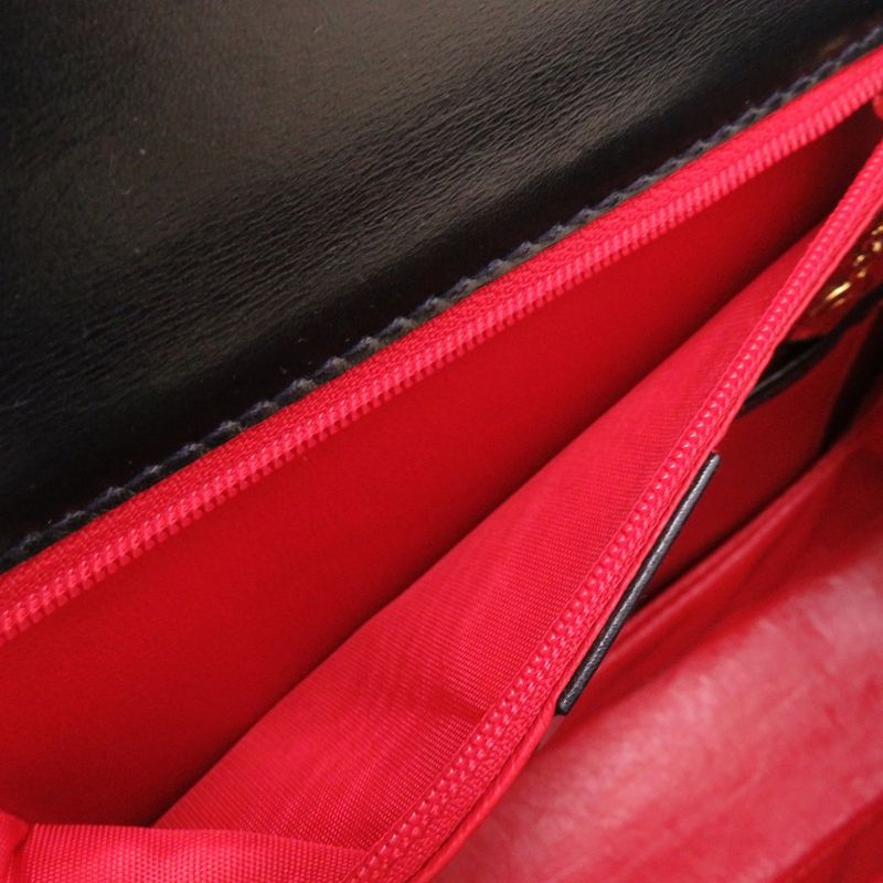 Gucci Bamboo Leather Navy 000 2046 0188 2WAY Handbag Bag 0184 Gucci