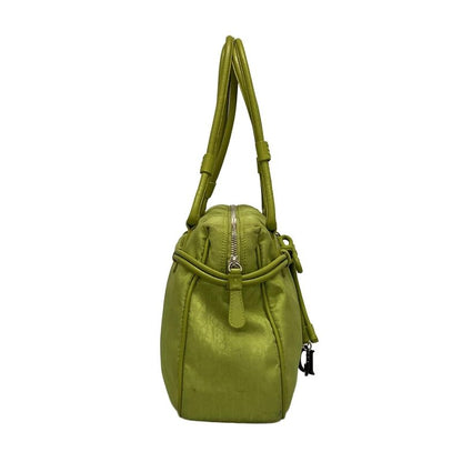 Dior/christian Dior Handbag Trotter Light Green Ribbon Leather