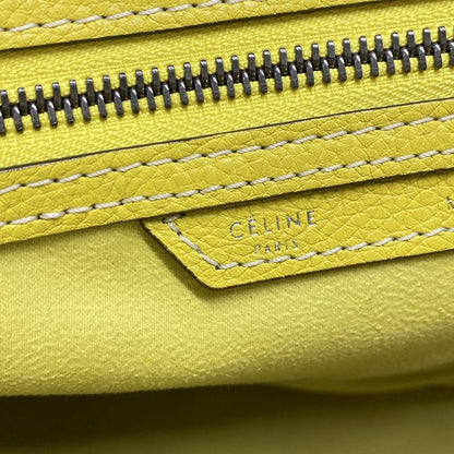 Celine Handbag Luggage Mini Shopper Yellow Leather