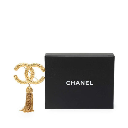 Chanel Vintage Coco Mark Yogan Lava Fringe Gold Plated Ladies Chanel