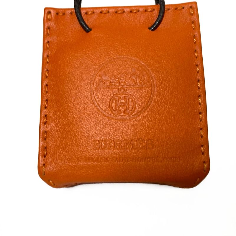Hermes Key Holder (charm ) Sac Oranje Foux And Gold