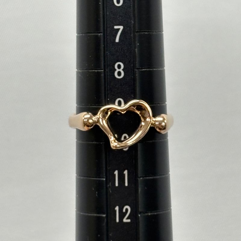Tiffany & Co Ring - Open Heart 18K Pink Gold Approx 3.5g Pink Gold Elsa Peretti