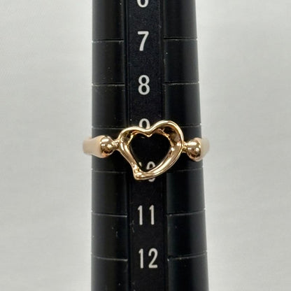 Tiffany & Co Ring - Open Heart 18K Pink Gold Approx 3.5g Pink Gold Elsa Peretti
