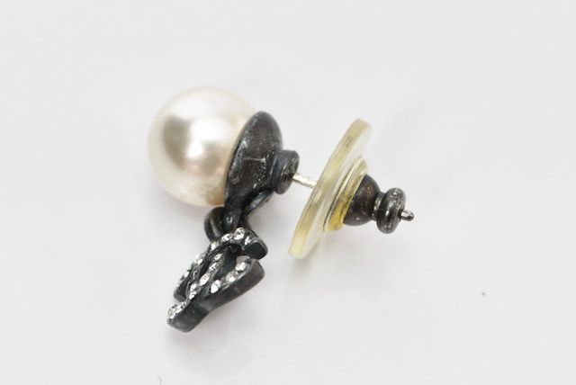 Chanel Earrings Logo CC Rhinestone Pearl Swing Coco Mark 230714