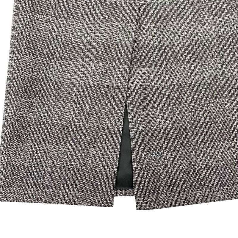 Prada Bottoms Wool Gray Skirt Tweed
