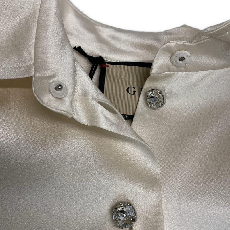 Gucci Dress Size 38 S Women - 771367 Zapgo Black And Ivory Regular Collar Long