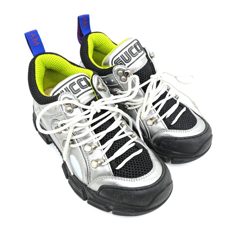 Gucci Flash Trek Bijou Sneakers - Removable No Size Notation Silver -