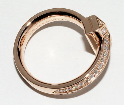 Tiffany & Co Ring 18K Pink Gold Diamond 055ct T One Ring Width 45mm (018in)